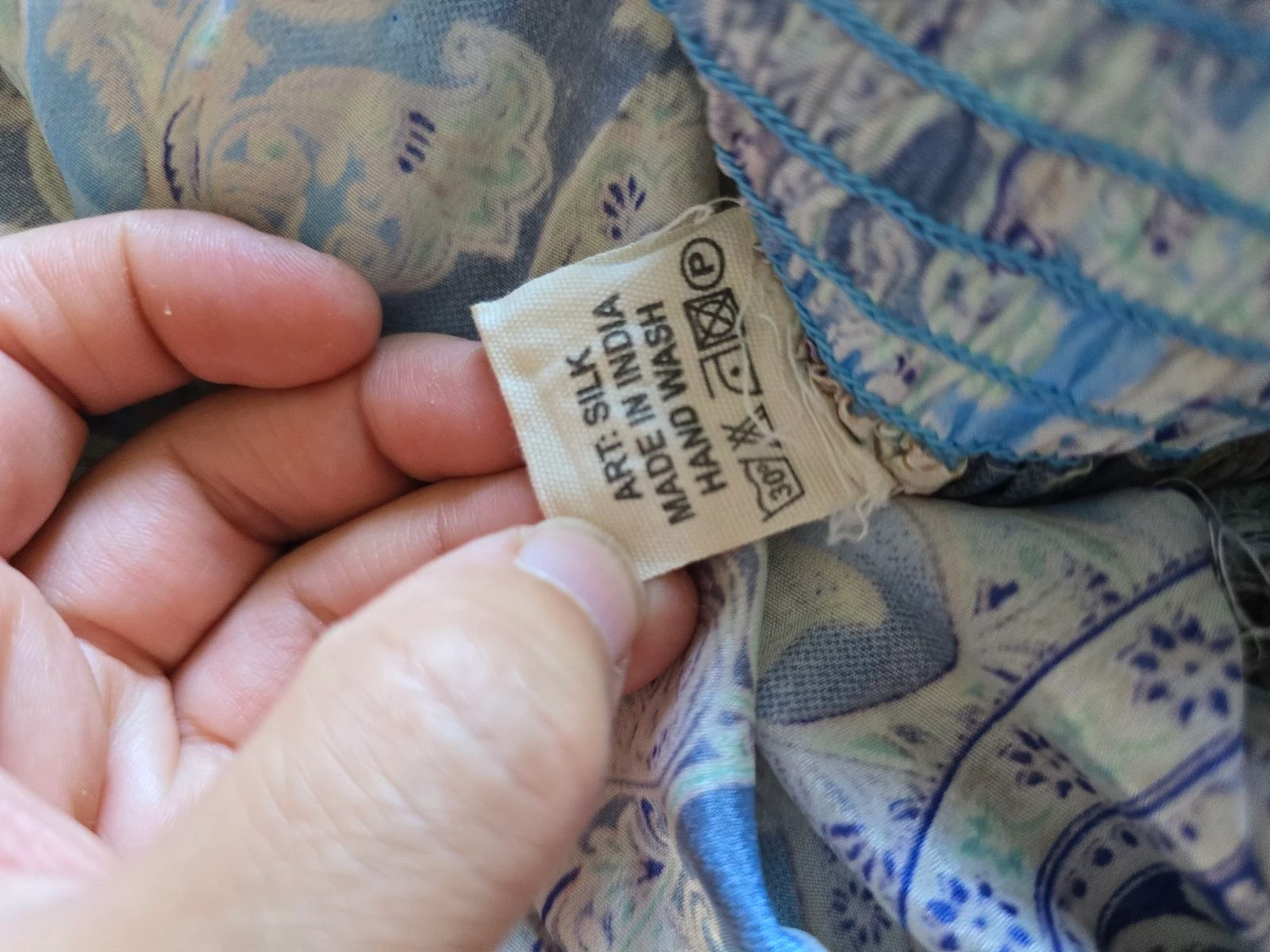 Blue and gold pasley boho maxi dress Cherish – photo 10